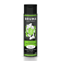 Comprar BRUMA - ACEITE DE MASAJE PREMIUM EFECTO CALOR SABOR SANDÍA 3 EN 1 - 100 ML al mejor precio - Envíos Discretos
