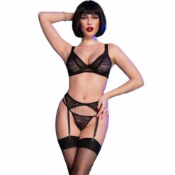 Comprar CHILIROSE - CR 4692 SET CUATRO PIEZAS NEGRO S al mejor precio - Envíos Discretos
