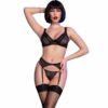 Comprar CHILIROSE - CR 4692 SET CUATRO PIEZAS NEGRO XL al mejor precio - Envíos Discretos