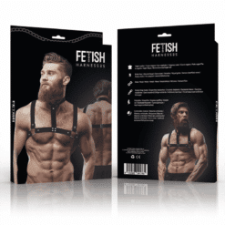Comprar FETISH SUBMISSIVE ATTITUDE - ARNÉS AJUSTABLE ECOPIEL PECHO CON COLLAR HOMBRE al mejor precio - Envíos Discretos