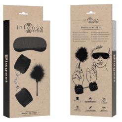 Comprar INTENSE - FETISH SET ERÓTICO 2 CON ESPOSAS, ANTIFAZ Y PLUMERO al mejor precio - Envíos Discretos