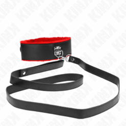 Comprar KINK - COLLAR CON CORREA 116 CM DE PIEL ROJO AJUSTABLE 40-48 CM X 6 CM al mejor precio - Envíos Discretos