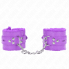 Comprar KINK - MUÑEQUERAS FORRADAS CON AGUJEROS CUADRADOS VIOLETA Y CORREA VIOLETA AJUSTABLE 17-29 CM X 6 CM al mejor precio - Envíos Discretos