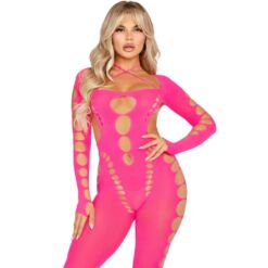 Comprar LEG AVENUE - BODYSTOCKING ROSA CON ESPALDA ABIERTA TALLA ÚNICA al mejor precio - Envíos Discretos