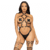 Comprar LEG AVENUE - KINK TEDDY ARNÉS CON ARO DE CORAZÓN TALLA S - NEGRO al mejor precio - Envíos Discretos