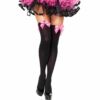 Comprar LEG AVENUE - MEDIAS NYLON NEGRO Y LAZO ROSA al mejor precio - Envíos Discretos