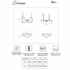 Comprar LIVCO CORSETTI FASHION - CERISEMA LC 21005 BRA + PANTY CORAL L/XL al mejor precio - Envíos Discretos