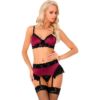 Comprar LIVCO CORSETTI FASHION - NAHIR LC 20214 SUJETADOR + PANTY + LIGUERO S/M al mejor precio - Envíos Discretos