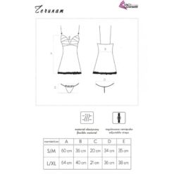 Comprar LIVCO CORSETTI FASHION - ZERUNAM SET BABYDOLL + TANGA NEGRO L/XL al mejor precio - Envíos Discretos
