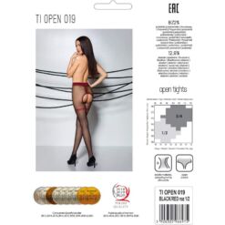 Comprar PASSION - TIOPEN 019 MEDIAS NEGRO/ROJO 1/2 20 DEN al mejor precio - Envíos Discretos