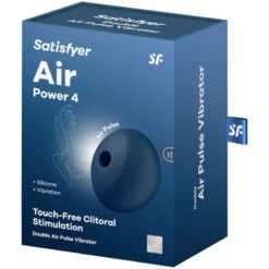 Comprar SATISFYER - AIR POWER 4 ESTIMULADOR & VIBRADOR 12 VIBRACIONES AZUL al mejor precio - Envíos Discretos