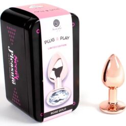 Comprar SECRETPLAY - METAL BUTT PLUG ORO ROSA TALLA S 7 CM al mejor precio - Envíos Discretos