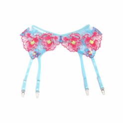 Comprar SUBBLIME - 957650 CONJUNTO SUJETADOR Y LIGUERO CON BORDADOS DE FLORES ROSAS L/XL al mejor precio - Envíos Discretos