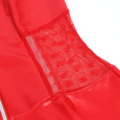 Comprar SUBBLIME - 957735 VESTIDO DE CUERO CON CREMALLERA Y ENCAJE ROJO L/XL al mejor precio - Envíos Discretos