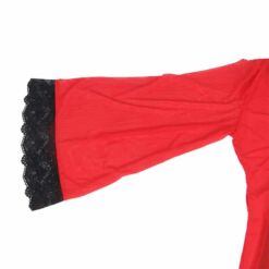 Comprar SUBBLIME - BATA TELA TRANSPARENTE DETALLE ENCAJE ROJO L/XL al mejor precio - Envíos Discretos