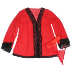 Comprar SUBBLIME - BATA TELA TRANSPARENTE DETALLE ENCAJE ROJO S/M al mejor precio - Envíos Discretos