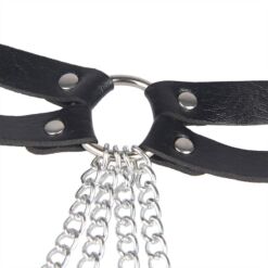 Comprar SUBBLIME - CINTURON DE CADENAS ANILLAS CUERO NEGRO TALLA ÚNICA al mejor precio - Envíos Discretos