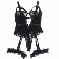 Comprar SUBBLIME - TEDDY CON LIGA DETALLE ENCAJES Y TIRAS NEGRO L/XL al mejor precio - Envíos Discretos