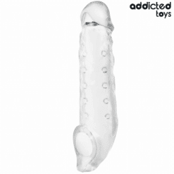 Comprar ADDICTED TOYS - FUNDAS PARA EL PENE TRANSPARENTE TALLA M 27 CM al mejor precio - Envíos Discretos