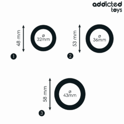 Comprar ADDICTED TOYS - SET DE ANILLOS SILICONA MODELO 1 al mejor precio - Envíos Discretos