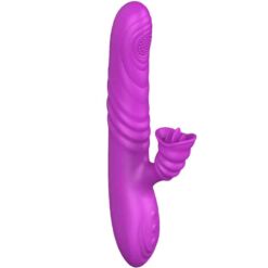 Comprar ARMONY - ANGELIA VIBRADOR MULTIFUNCION CON LENGUA ESTIMULADORA EFECTO CALOR VIOLETA al mejor precio - Envíos Discretos
