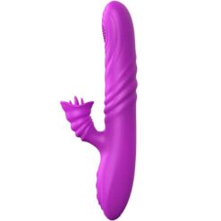 Comprar ARMONY - ANGELIA VIBRADOR MULTIFUNCION CON LENGUA ESTIMULADORA EFECTO CALOR VIOLETA al mejor precio - Envíos Discretos