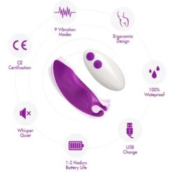 Comprar ARMONY - HONEYBEE PANTIES VIBRADOR PUNTO G CONTROL REMOTO VIOLETA al mejor precio - Envíos Discretos