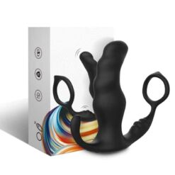 Comprar ARMONY - KNIGHT VIBRADOR ANAL PROSTATA & ANILLO CONTROL REMOTO NEGRO al mejor precio - Envíos Discretos