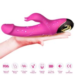 Comprar ARMONY - METEROR DILDO VIBRADOR RABBIT ROTADOR FUCSIA al mejor precio - Envíos Discretos