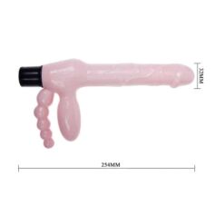 Comprar BAILE - ARNÉS SIN CUERDA TPR CON VIBRACIÓN Y ESTIMULACION ANAL 25.4 CM al mejor precio - Envíos Discretos