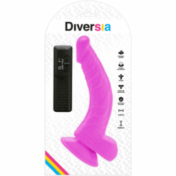 Comprar DIVERSIA - DILDO REALÍSTICO FLEXIBLE CON VIBRACIÓN LILA 21.5 CM -O- 4.5 CM al mejor precio - Envíos Discretos
