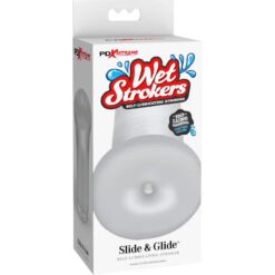 Comprar FETISH FANTASY EXTREME - MASTURBADOR MASCULINO SILICONA SLIDE & GLIDE TRANSPARENTE al mejor precio - Envíos Discretos