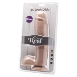 Comprar GET REAL - DILDO 25,5 CM CON TESTÍCULOS VIBRADOR NATURAL al mejor precio - Envíos Discretos