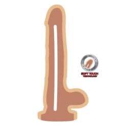 Comprar GET REAL - DUAL DENSITY DILDO 25,5 CM CON TESTÍCULOS NATURAL al mejor precio - Envíos Discretos
