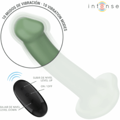 Comprar INTENSE - BECCA VIBRADOR CON VENTOSA 10 VIBRACIONES VERDE CONTROL REMOTO al mejor precio - Envíos Discretos