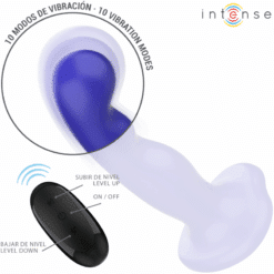 Comprar INTENSE - SHORTY VIBRADOR CON VENTOSA AZUL CONTROL REMOTO al mejor precio - Envíos Discretos