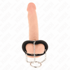 Comprar KINK - ANILLO PENE 4 CM CADENA 7 CM METAL CON CINTURÓN CUERO al mejor precio - Envíos Discretos