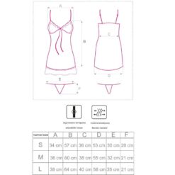 Comprar LIVCO CORSETTI FASHION - LUISE 1710 BABYDOLL + TANGA NEGRO XL al mejor precio - Envíos Discretos