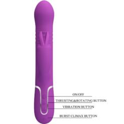 Comprar PRETTY LOVE - COALE VIBRADOR RABBIT MULTIFUNCIÓN 4 EN 1 MORADO al mejor precio - Envíos Discretos
