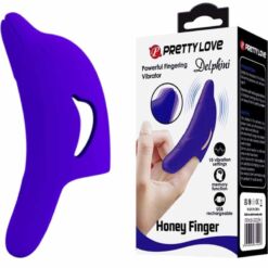 Comprar PRETTY LOVE - DELPHINI PODEROSO ESTIMULADOR DE DEDO AZUL OSCURO al mejor precio - Envíos Discretos