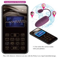 Comprar PRETTY LOVE - NYMPH HUEVO VIBRADOR CONTROLADO POR APP LILA al mejor precio - Envíos Discretos