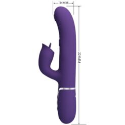 Comprar PRETTY LOVE - VIBRADOR RABBIT CON LICKING MORADO al mejor precio - Envíos Discretos