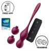Comprar SATISFYER - LOVE BIRDS VARY BOLAS VIBRADORES APP GRATUITA ROJO VINO al mejor precio - Envíos Discretos