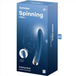Comprar SATISFYER - SPINNING VIBE 1 VIBRADOR ROTADOR G-SPOT AZUL al mejor precio - Envíos Discretos