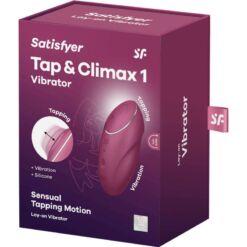 Comprar SATISFYER - TAP & CLIMAX 1 VIBRADOR LAY-ON ROJO al mejor precio - Envíos Discretos
