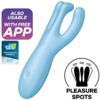 Comprar SATISFYER - THREESOME 4 VIBRADOR APP AZUL al mejor precio - Envíos Discretos