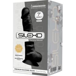 Comprar SILEXD - MODELO 1 PENE REALÍSTICO SILICONA PREMIUM SILEXPAN NEGRO 17.5 CM al mejor precio - Envíos Discretos