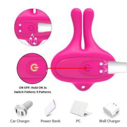 Comprar ARMONY - PINZAS PARA PEZONES MAGNÉTICA CON VIBRACIÓN FORMA CONEJO ROSA al mejor precio - Envíos Discretos