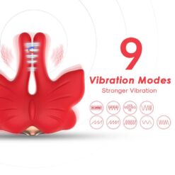 Comprar ARMONY - PINZAS PARA PEZONES MAGNÉTICA CON VIBRACIÓN FORMA MARIPOSA ROJO al mejor precio - Envíos Discretos